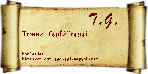 Tresz Gyöngyi névjegykártya